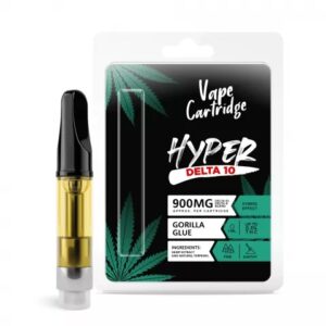 Shop Delta 10 THC Carts Gorilla Glue Cartridge Hyper 900MG