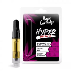 Shop Delta 10 THC Carts Grape Ape Cartridge Hyper 900MG