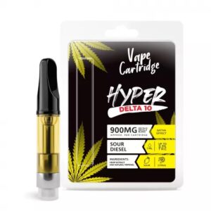 Shop Delta 10 THC Carts Sour Diesel Cartridge Hyper 900MG
