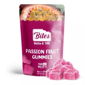 Shop Delta 8 Edible Food Bites Passion Fruit Gummies 150mg
