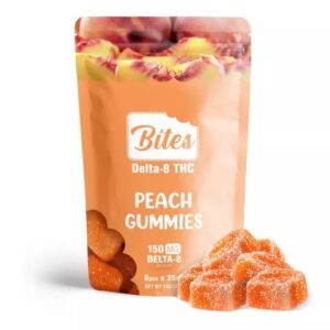 Shop Delta 8 Edible Food Bites Peach Gummies 150mg