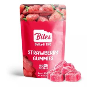Shop Delta 8 Edible Food Bites Strawberry Gummies 150mg