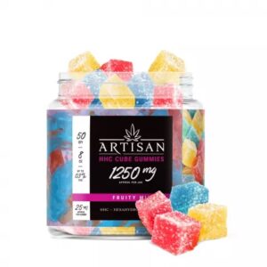 Shop HHC Edibles Cube Gummies Artisan Fruity Mix 1250MG