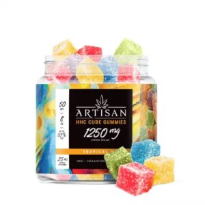 Shop HHC Edibles Cube Gummies Artisan Tropical Mix 1250MG