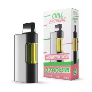 Shop Strawberry Cough D8 Blend Disposable Vape Pen Chill Plus 2700MG